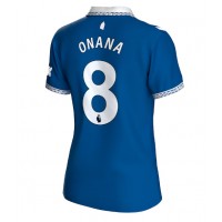 Camisa de Futebol Everton Amadou Onana #8 Equipamento Principal Mulheres 2023-24 Manga Curta